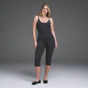 SKIMS Smooth Lounge Skimpy Strap Catsuit |Obsedian |Small